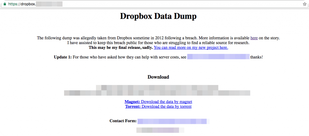 dropbox hacked